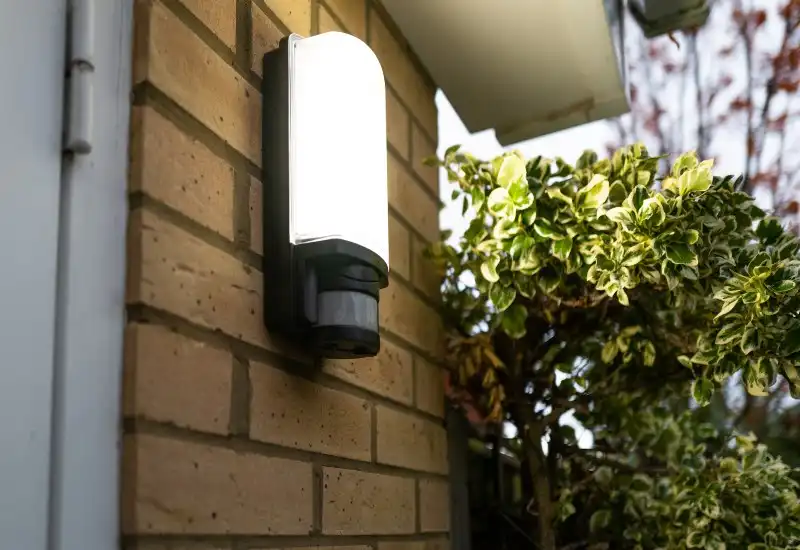 Bright Exterior Led Security Light Illuminating a Yard