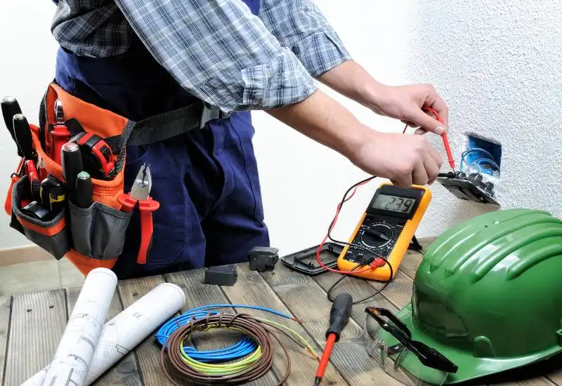 Electrician Setting Up a Residential Electrical Installation